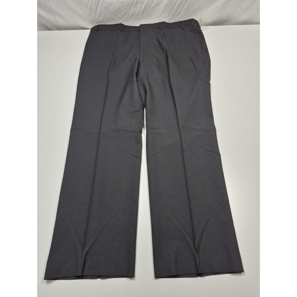 John Alexander Dress Pants Men's 48x34 Gray Worsted Wool Pleated Straight NWT
